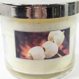 Slatkin & Co Bath & Body Works Marshmallow Fireside Candle jar  discontinued